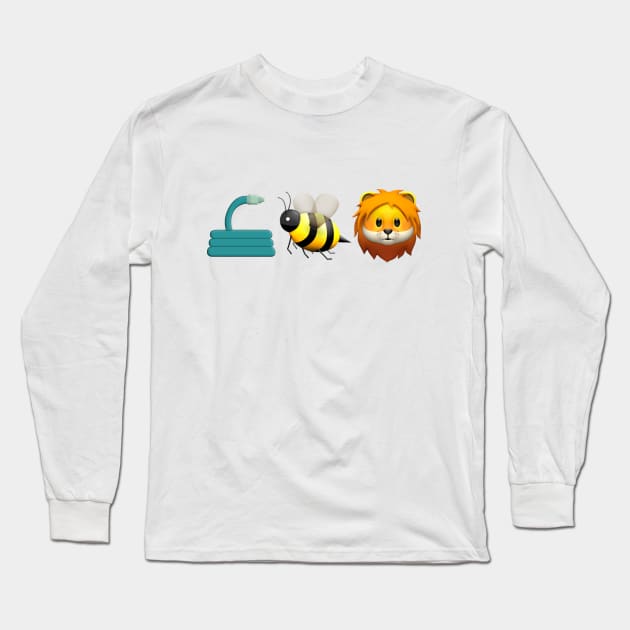 Hose Bee Lion Emoji T-Shirt Long Sleeve T-Shirt by HipHopTees